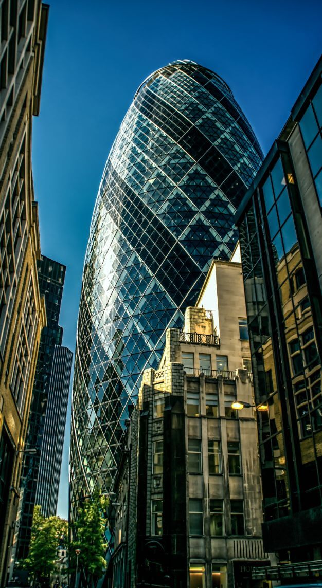 The Gherkin building in London