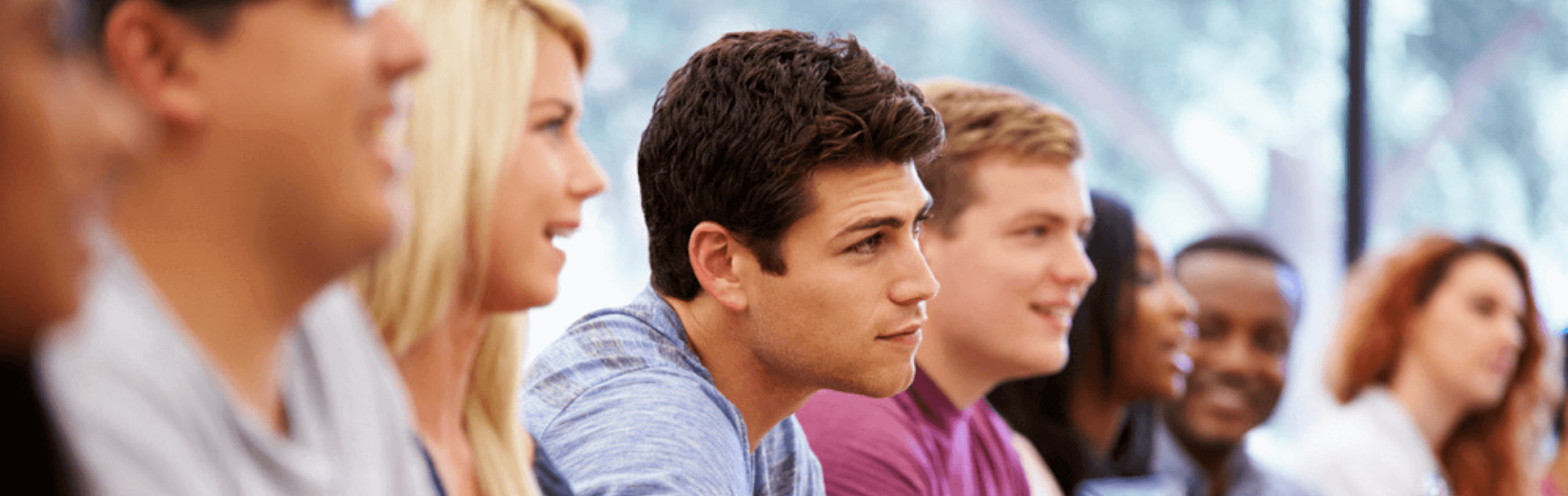 Students focusing in class