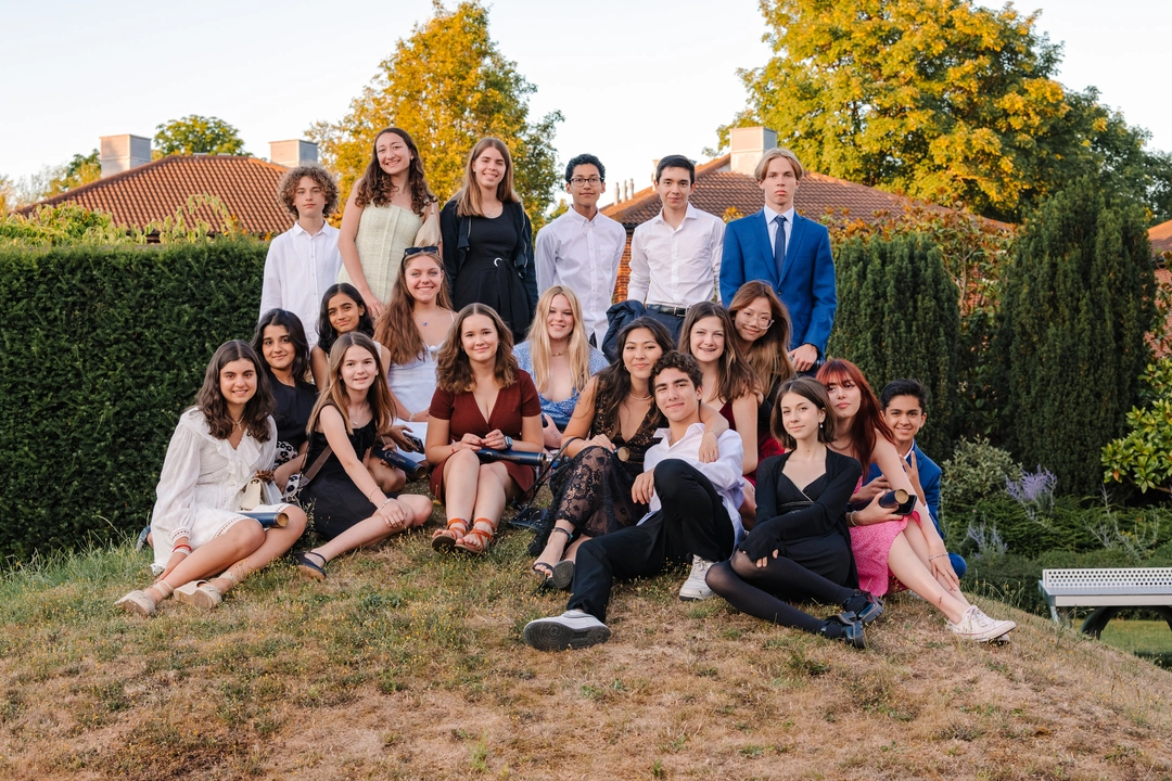 Group of Oxford Scholastica students posing for a photo at graduation