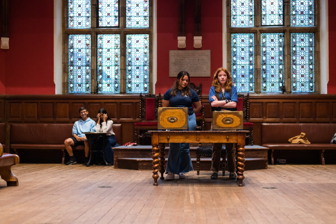 Oxford Scholastica Academy students visiting law courts as part of the Law summer school.