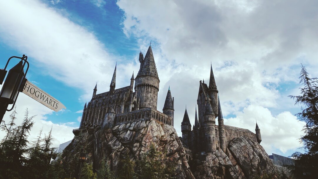 Hogwarts School from the Harry Potter films.