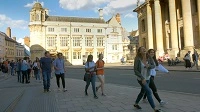 Students walking to class in Oxford