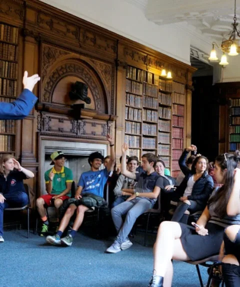 Students keen to answer questions asked by the International Relations Summer School tutor.