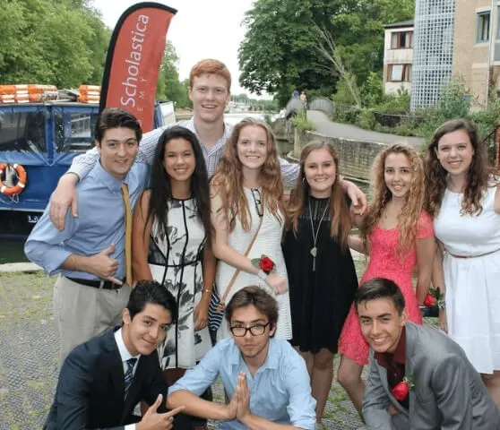 Students posing for a picture at the International Boat ball