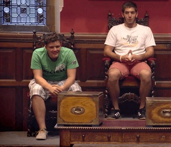 two Oxford Scholastica students speaking in the Oxford Union