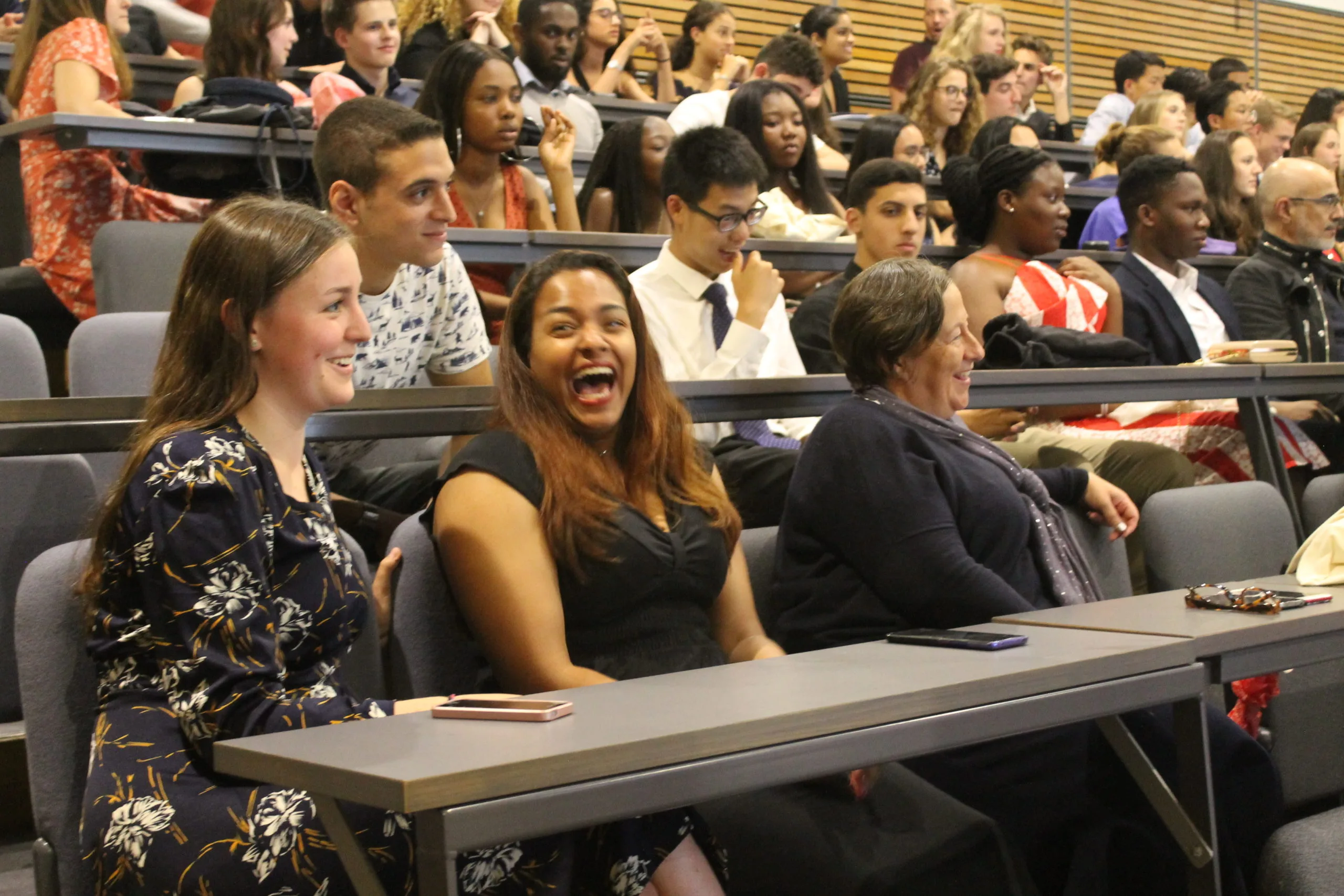 students sat in the Oxford Scholastica graduation hall