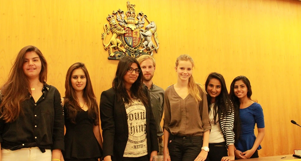 Students at law court