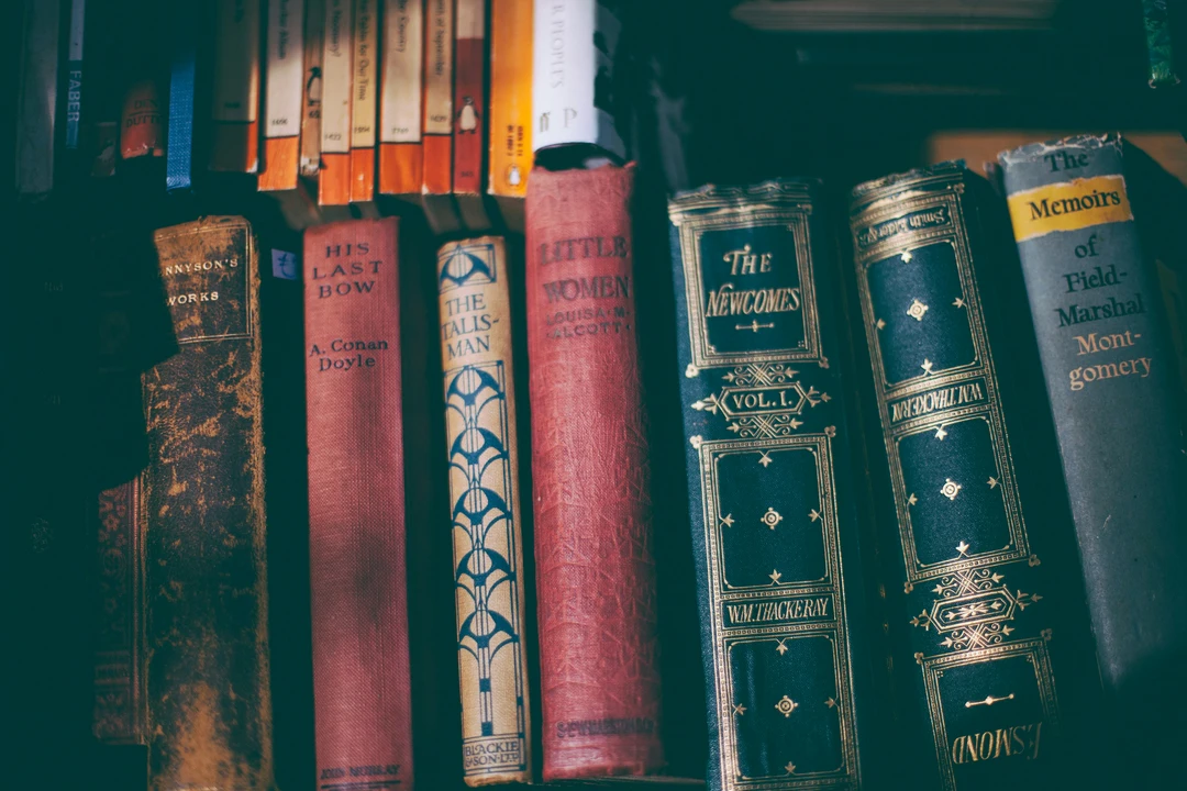 Row of classic books