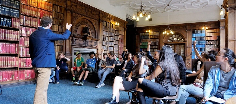 Tutor teaching at the Oxford Union